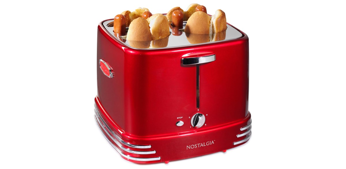 Nostalgia Four-Slot Hot Dog and Bun Toaster Nostalgia Four-Slot Hot Dog and Bun Toaster