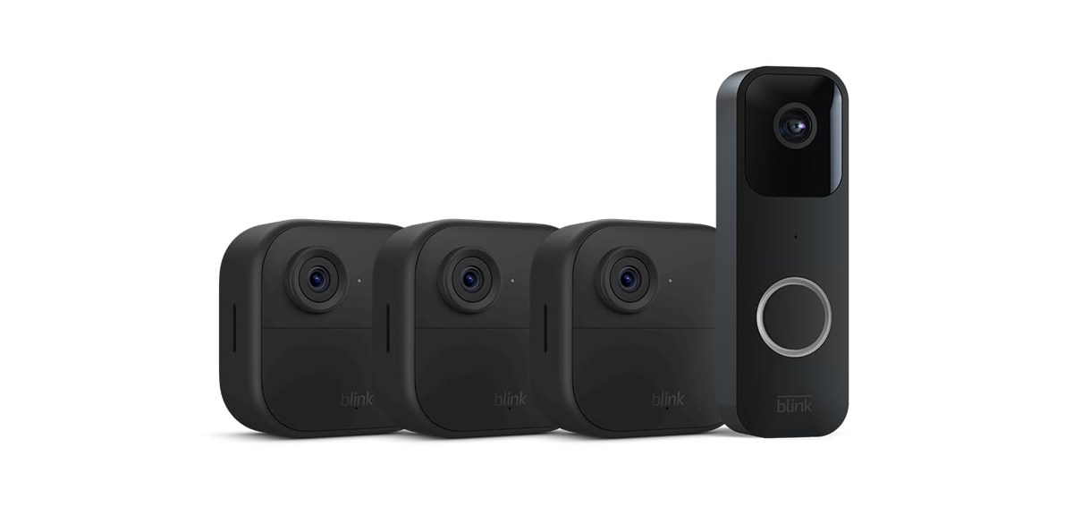 Blink Video Doorbell + 3 Outdoor 4 smart security cameras (4th Gen) with Sync Module 2