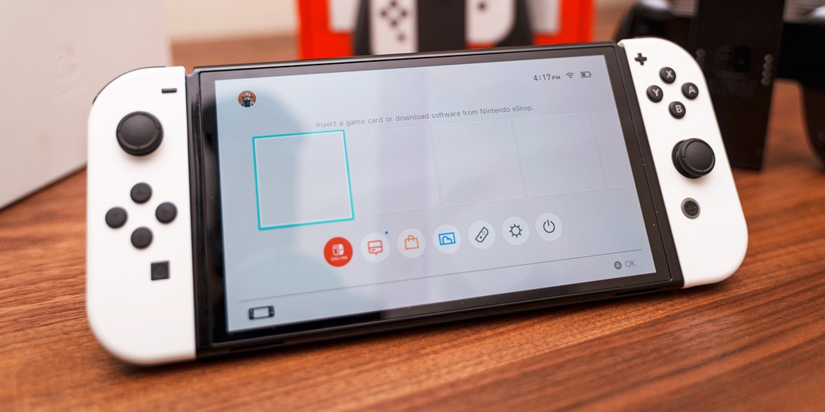 Nintendo Switch on table