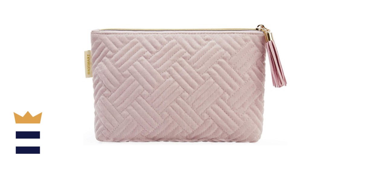 BAGSMART Waterproof Cosmetic Bag in Pink