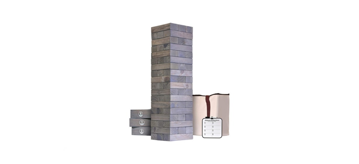 GoSports 5 ft Giant Wooden Toppling Tower