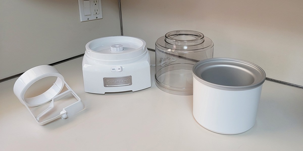 Cuisinart ICE021 set on kitchen counter