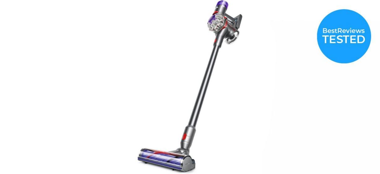 Dyson V8 Cordless Vacuum Cleaner on white background Dyson V8 Cordless Vacuum Cleaner on white background