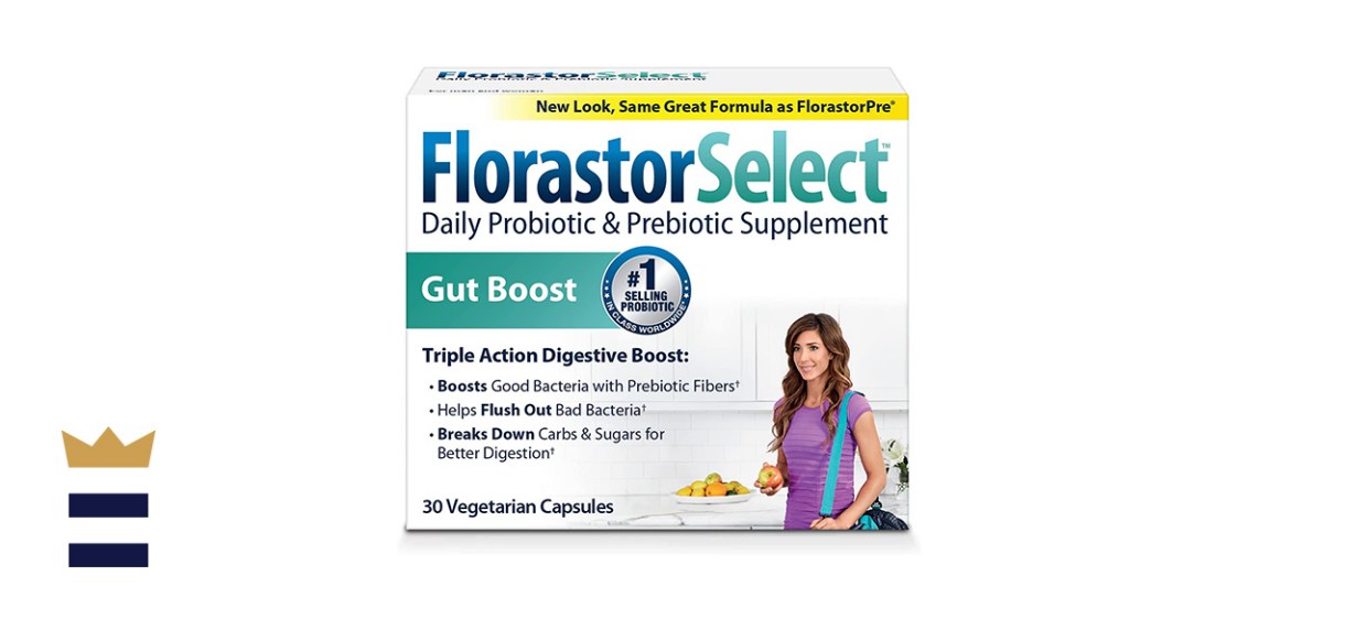 Florastor Select Gut Boost Daily Prebiotic and Probiotic Supplement — 30 Capsules