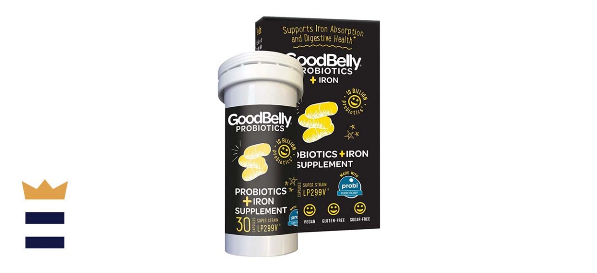 GoodBelly Probiotic Supplement for Digestive Support &amp; Iron Deficiency