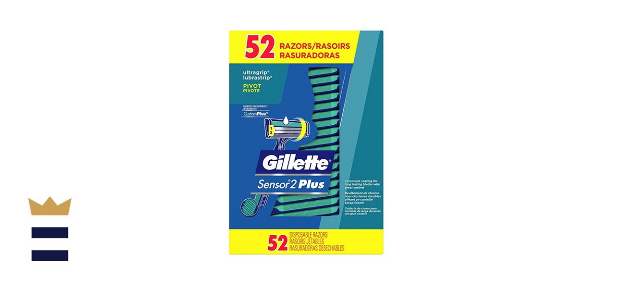 Men’s Gillette Sensor Plus2 Disposable Razor With Powder Lubrastrip 52 Razors