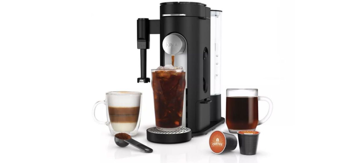 Ninja Pods &amp; Grounds Specialty Single-Serve Coffee Maker on white background