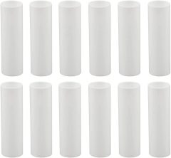 Creative Hobbies 3-Inch Tall White Plastic Candle Covers Sleeves