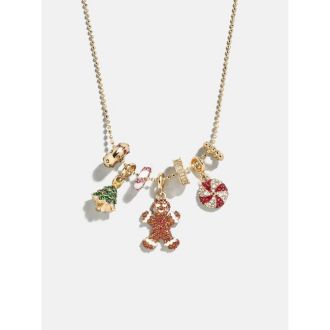 BaubleBar Holly Jolly Christmas Charm Necklace