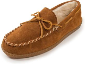 Minnetonka Men&#039;s Pile Lined Hardsole Slipper