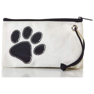 Sea Bags Recycled Sail Cloth Paw Print Wristlet 