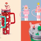 Amazon has the cutest holiday accessories for Stanley tumblers