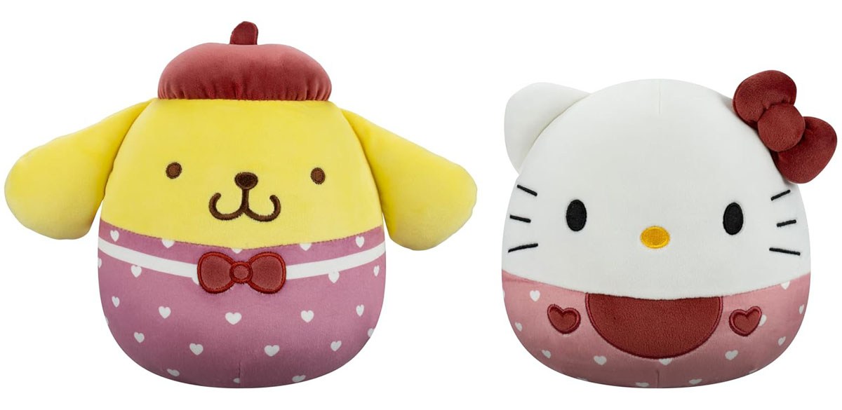 Squishmallows Original Sanrio 8in Hello Kitty + 8in Pompompurin