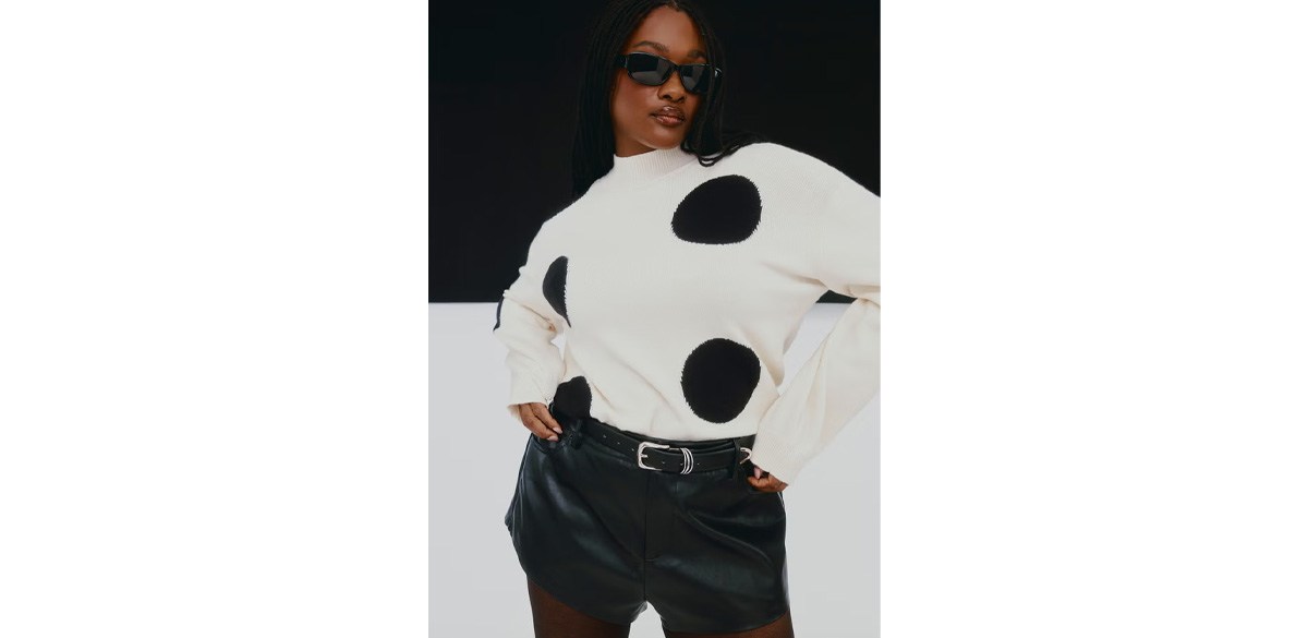 Eloquii Polka Dot Sweater