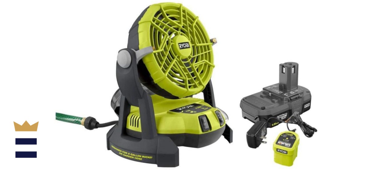 RYOBI Bucket Top Misting Fan Kit