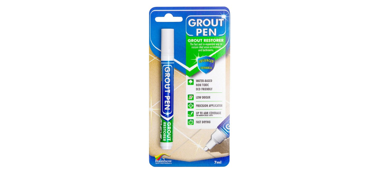 Grout Pen White Tile Paint Marker on white background