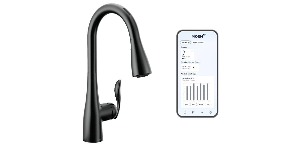 Moen Arbor Matte Black Smart Faucet