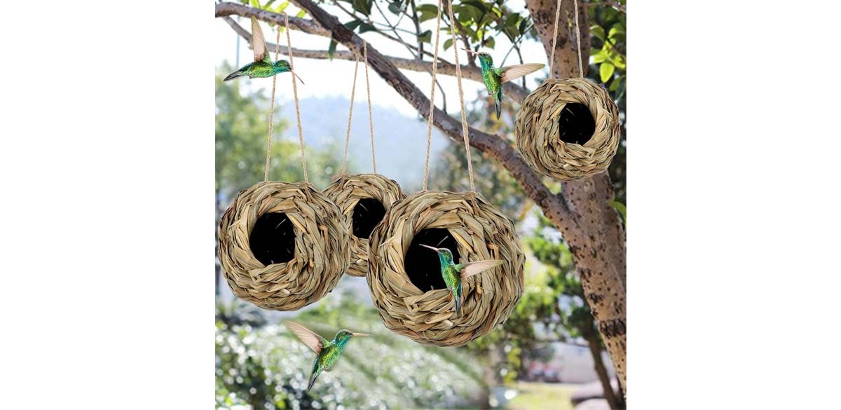 winemana 4 Pack Hanging Hummingbird Nest