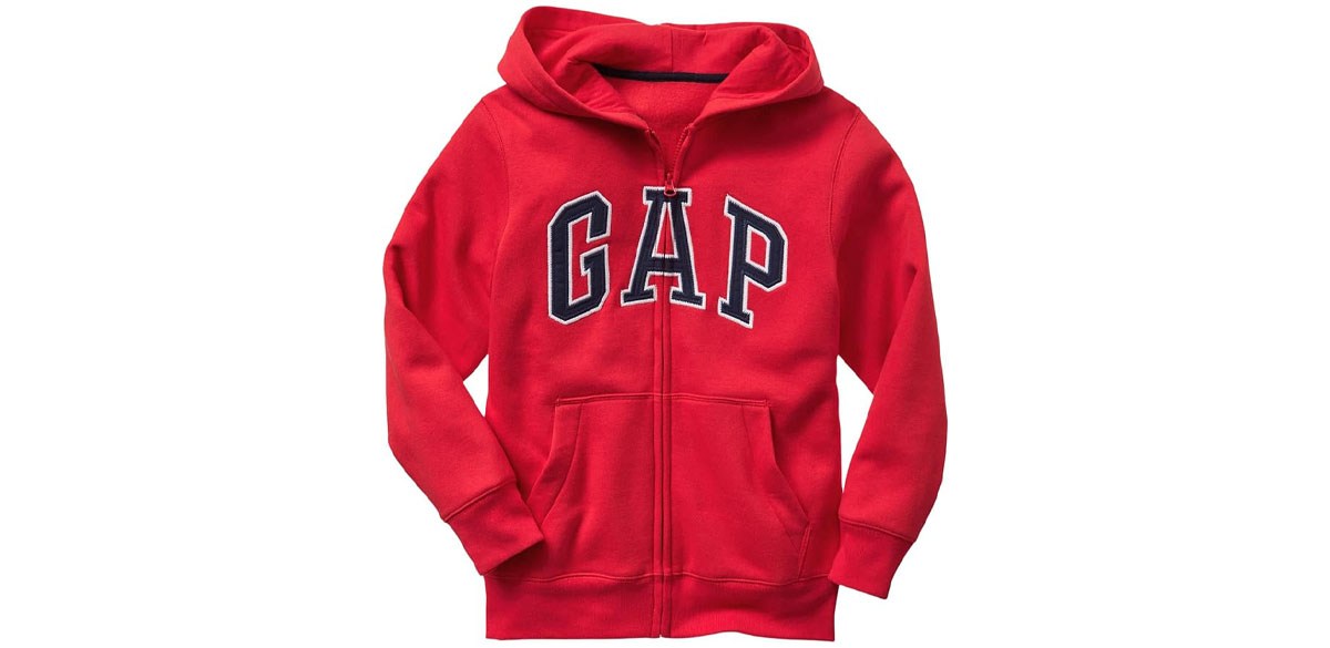 GAP Boys' Logo Hoodie Hooded Full Zip Sweatshirt