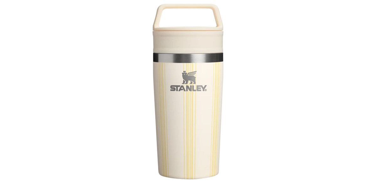 The Café-To-Go Travel Mug Cream Picnic Stripe