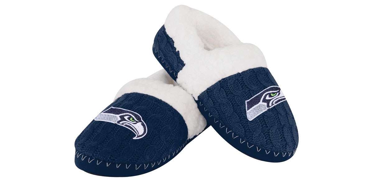 FOCO Womens NFL Team Color Moccasin Slippers