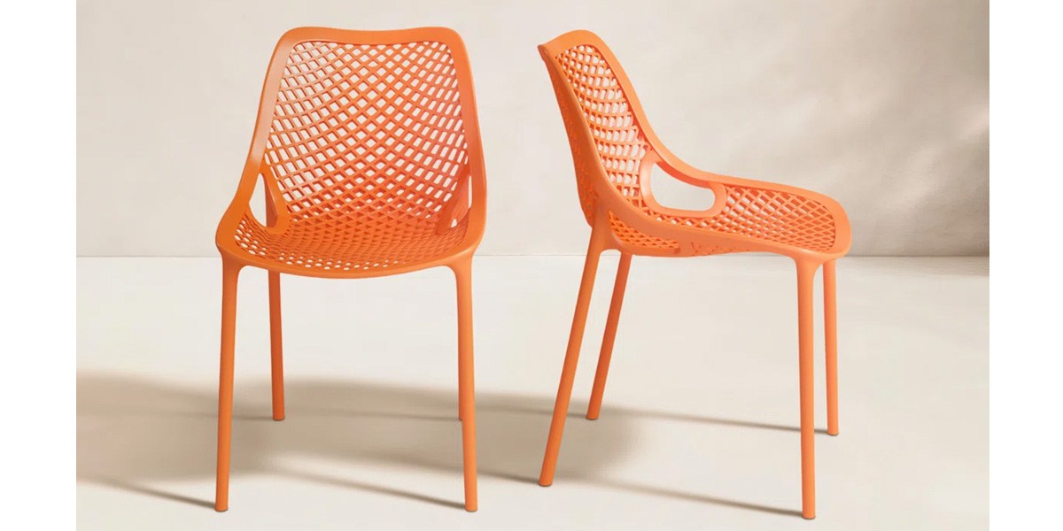 AllModern Farrah Outdoor Stacking Dining Side Chair (Set of 2)