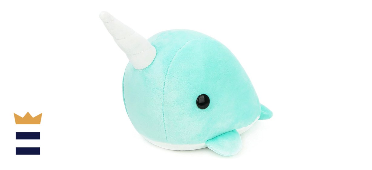 Bellzi Teal Narwhal Stuffed Animal Plushie