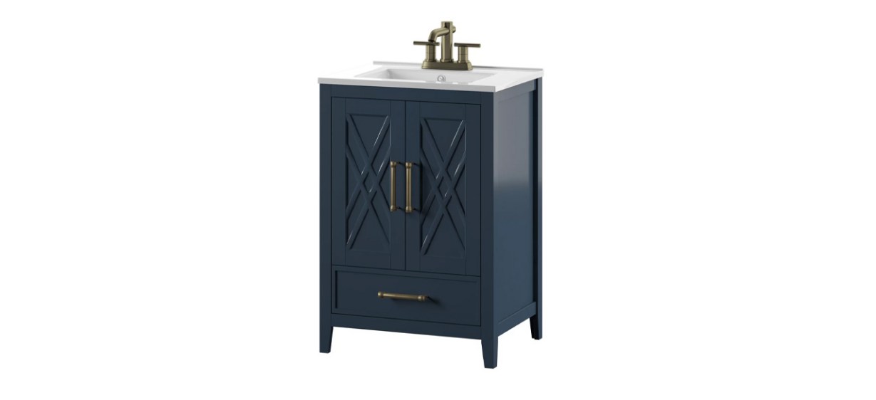 Best Brecken Free-standing Single Bathroom Vanity