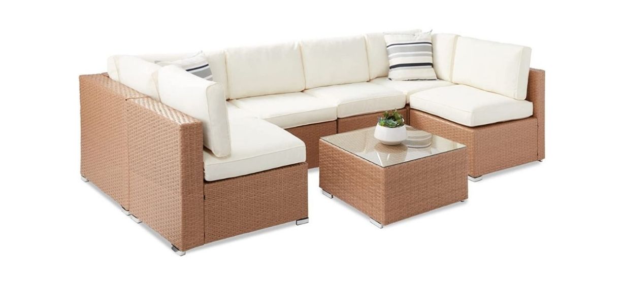 Best Choice Seven-Piece Outdoor Wicker Patio Furniture