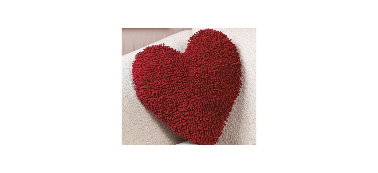 Best Fun Express Heart Shaped Chenille Pillow