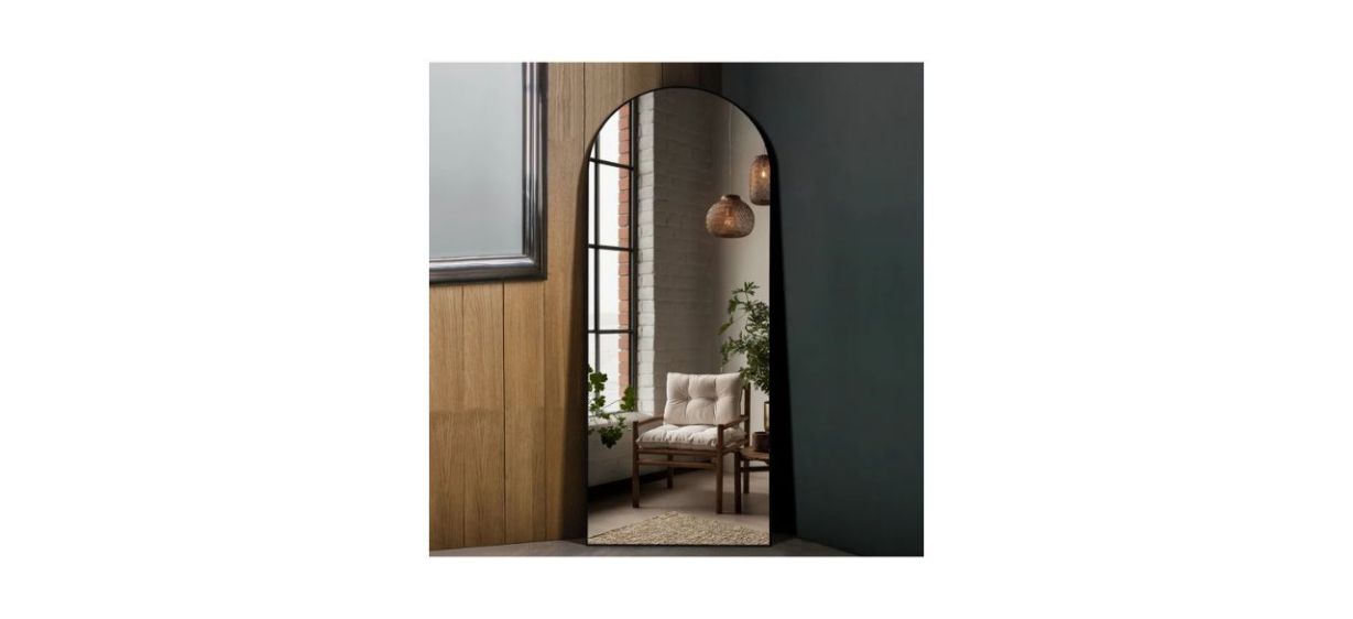 Best Greta Sleek Arched-Top Wall Mirror