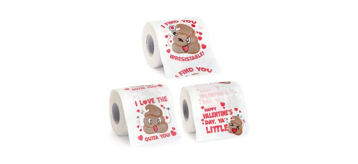 JOYIN Valentines Day Poop Emoji Toilet Paper