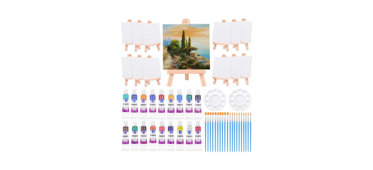  U.S. Art Supply Sip and Paint Art Party Painting Kit