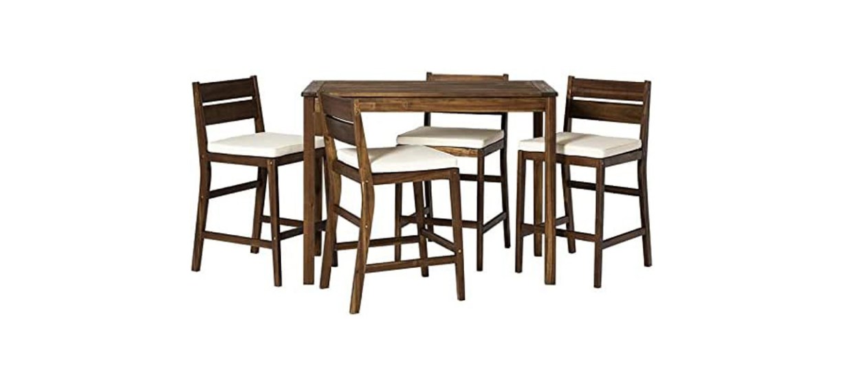 Best Walker Edison Catalina Contemporary 5-Piece Outdoor Dining Table and Chair Set Best Walker Edison Catalina Contemporary 5-Piece Outdoor Dining Table and Chair Set