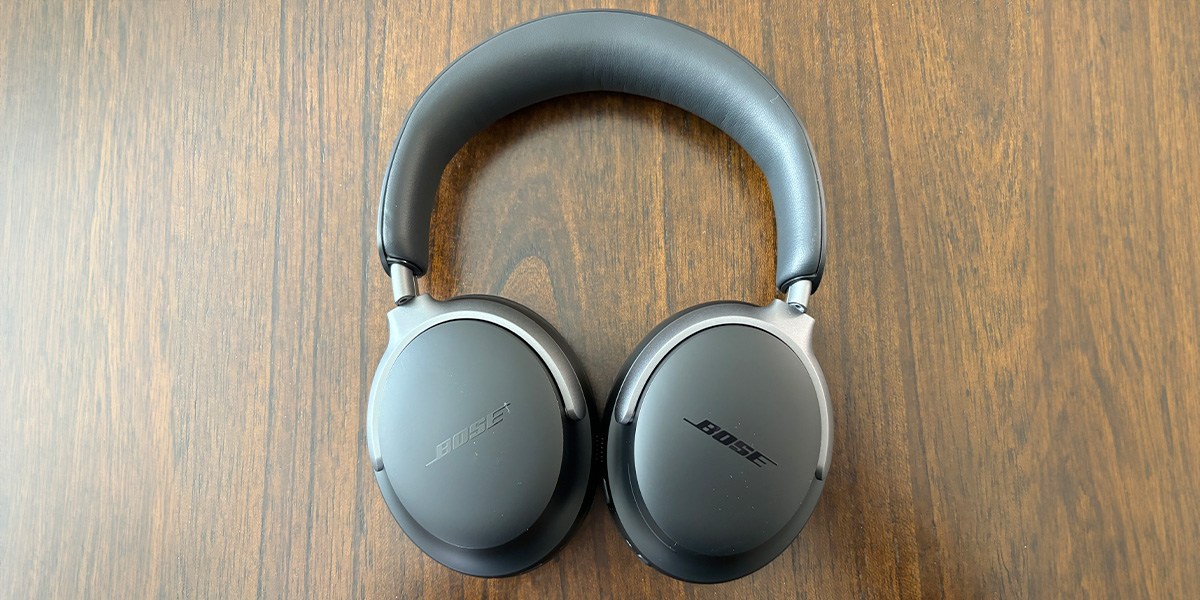 Gray Bose QuietComfort Ultra Headphones  on table