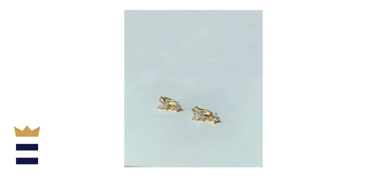 AnotherEast Butterfly Hoop Earrings