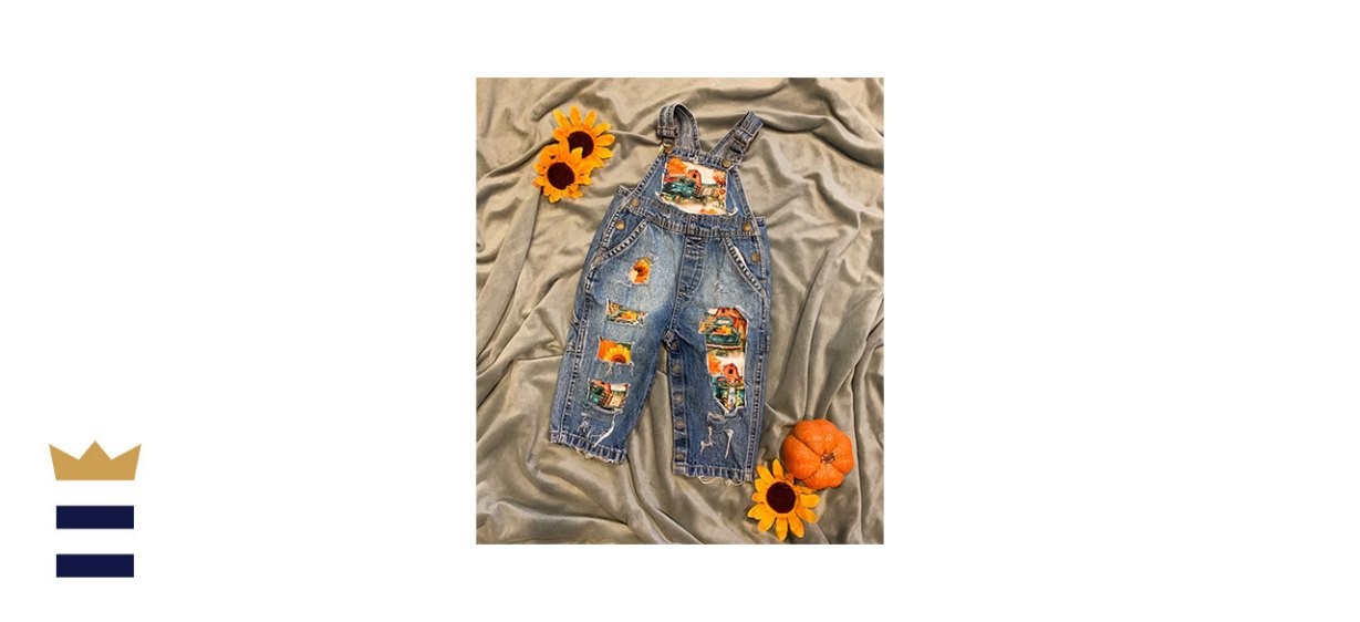 Distressed Denim Overalls