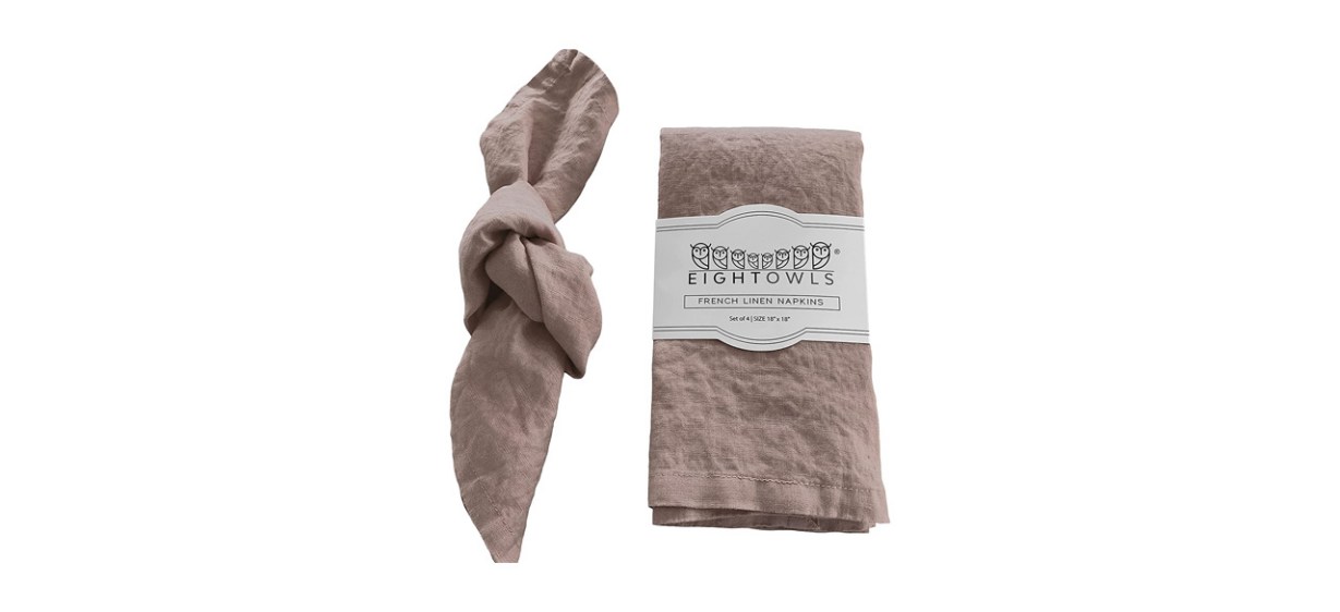 Eight Owls Stonewashed Linen Napkins