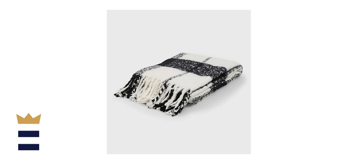 EverGrace Cortez Plaid Faux Mohair Throw Blanket