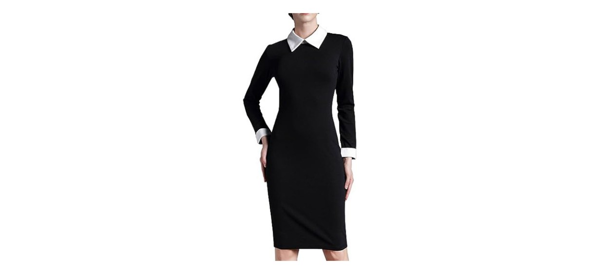 Homeyee Women's Collar Business Bodycon Dresses