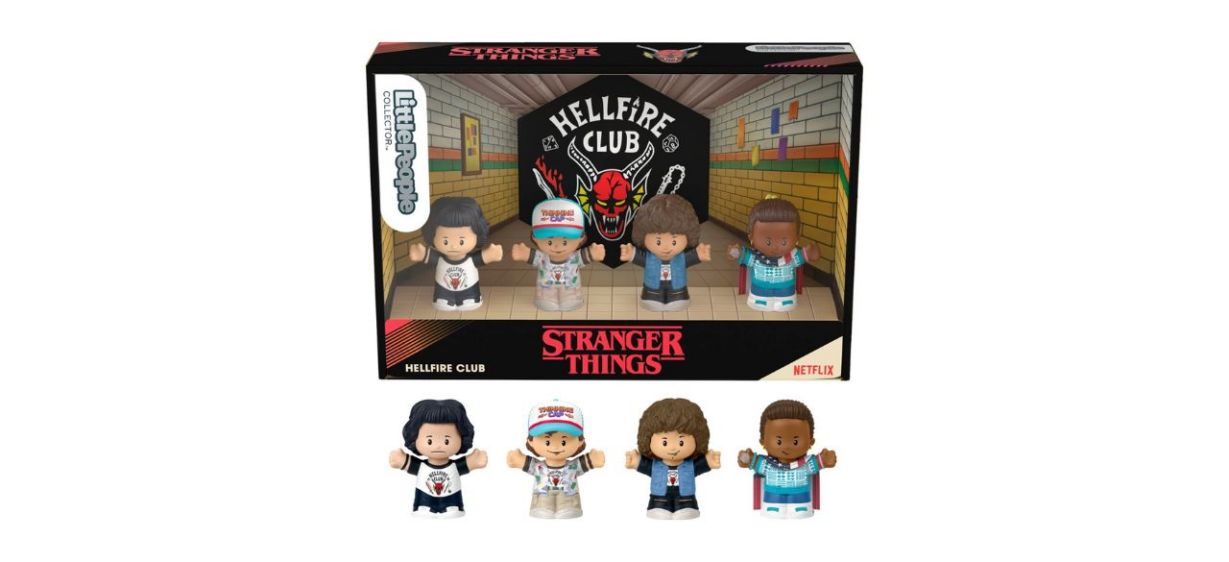 Fisher-Price — Little People Collector Stranger Things Hellfire Club Figures on white background
