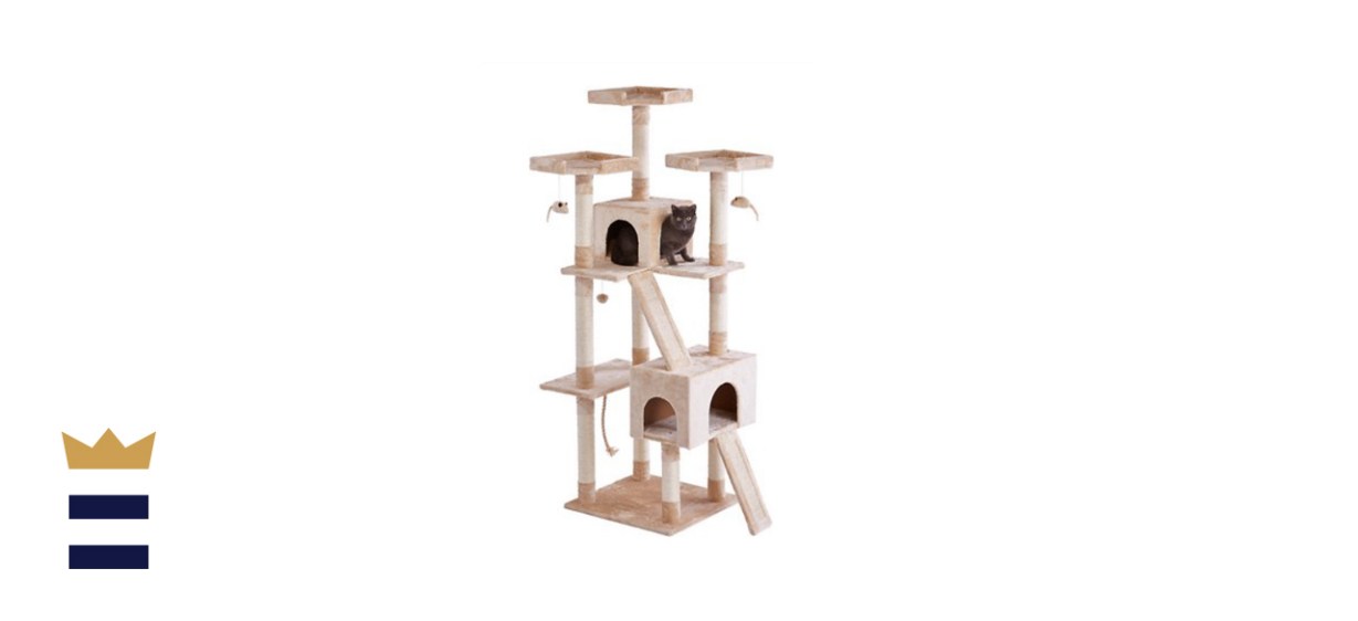 Frisco 72-in Faux Fur Cat Tree &amp; Condo