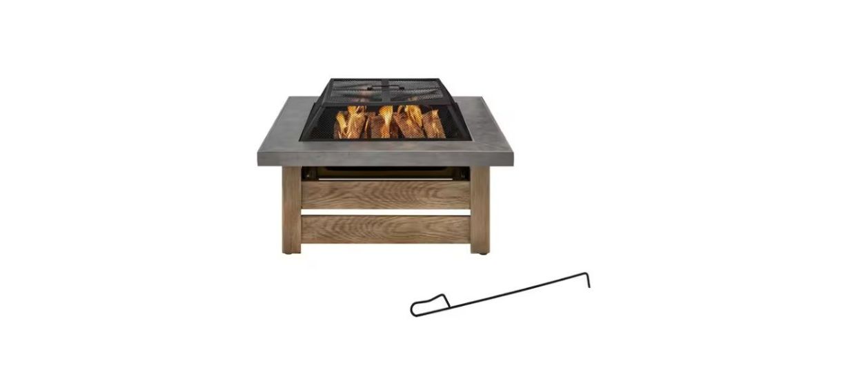 Hampton Bay Stoneham Wood Fire Pit with Tile Top Hampton Bay Stoneham Wood Fire Pit with Tile Top