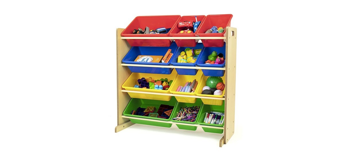 Humble Crew Kids’ Toy Storage Organizer with 12 Plastic Bins