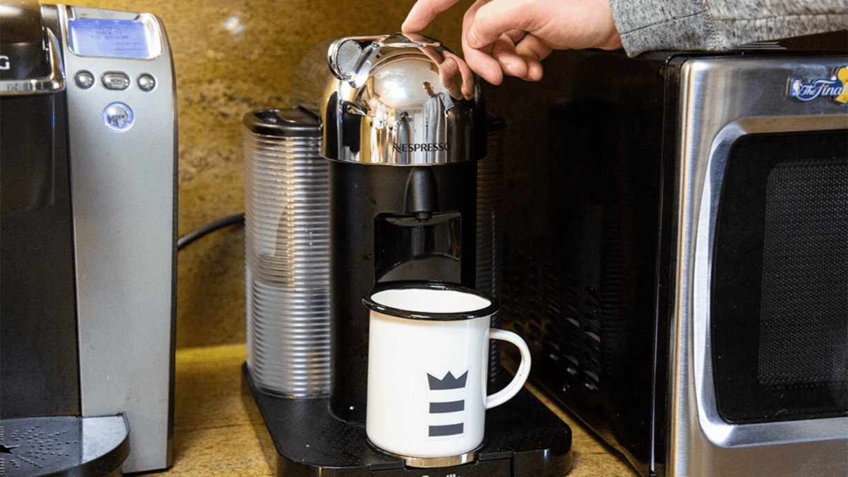 Making coffee with Nespresso Vertuo Next Coffee and Espresso Machine by Breville