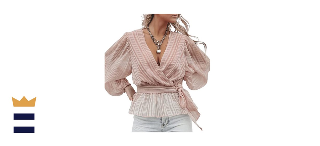 Jillumi Women’s Summer Ruffle Sleeve Blouse