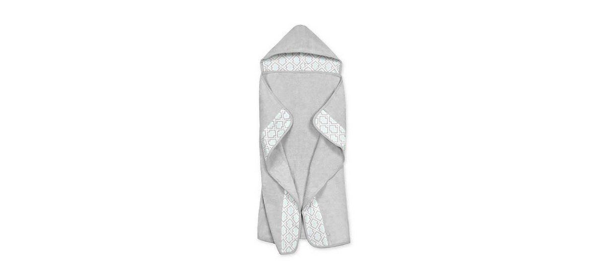 Just Born Geometric Print Hooded Bath Towel