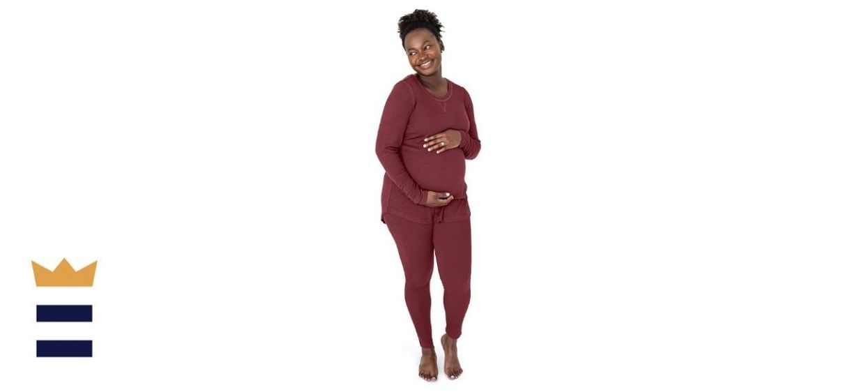 Kindred Bravely Bella Ribbed Maternity Pajama Loungewear Set