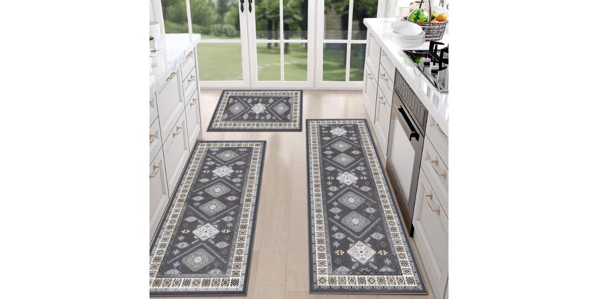 TECHVIDA Kitchen Rug Set 3 Piece