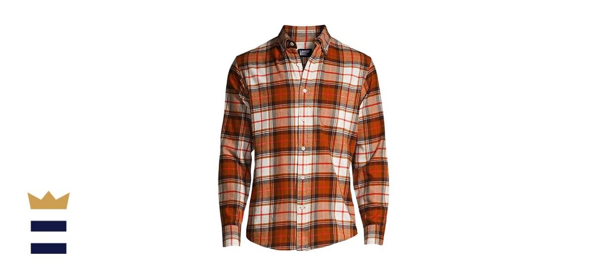 Lands' End Traditional Fit Flagship Flannel Shirt 